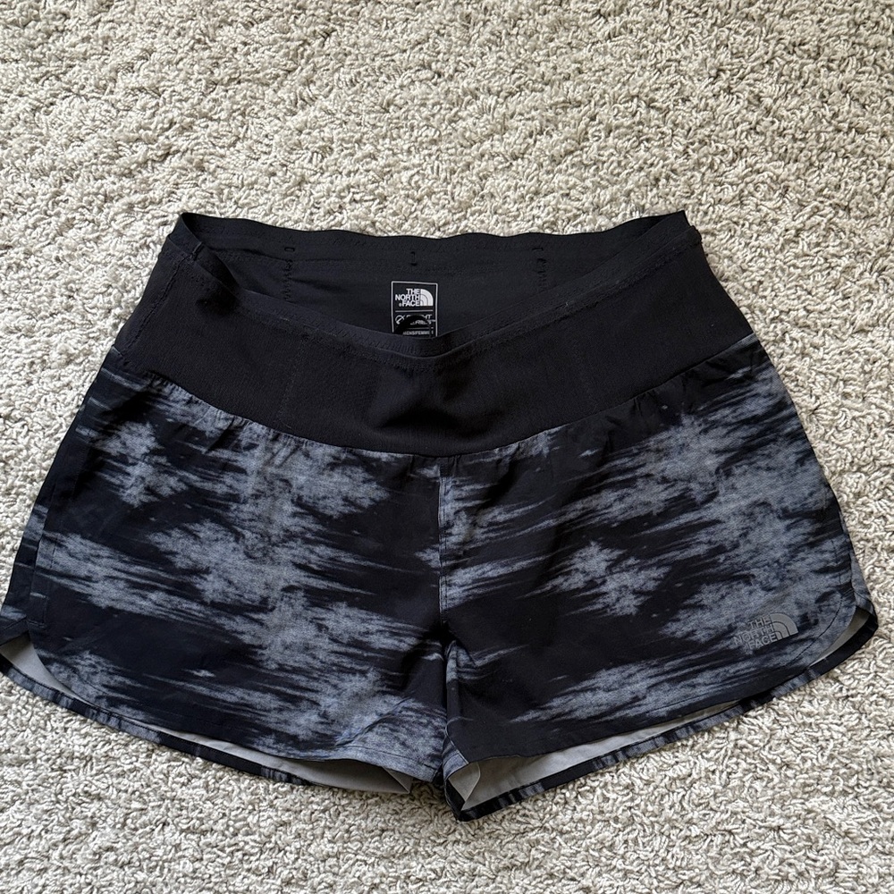 The North Face Women's Black and Gray Athletic Shorts